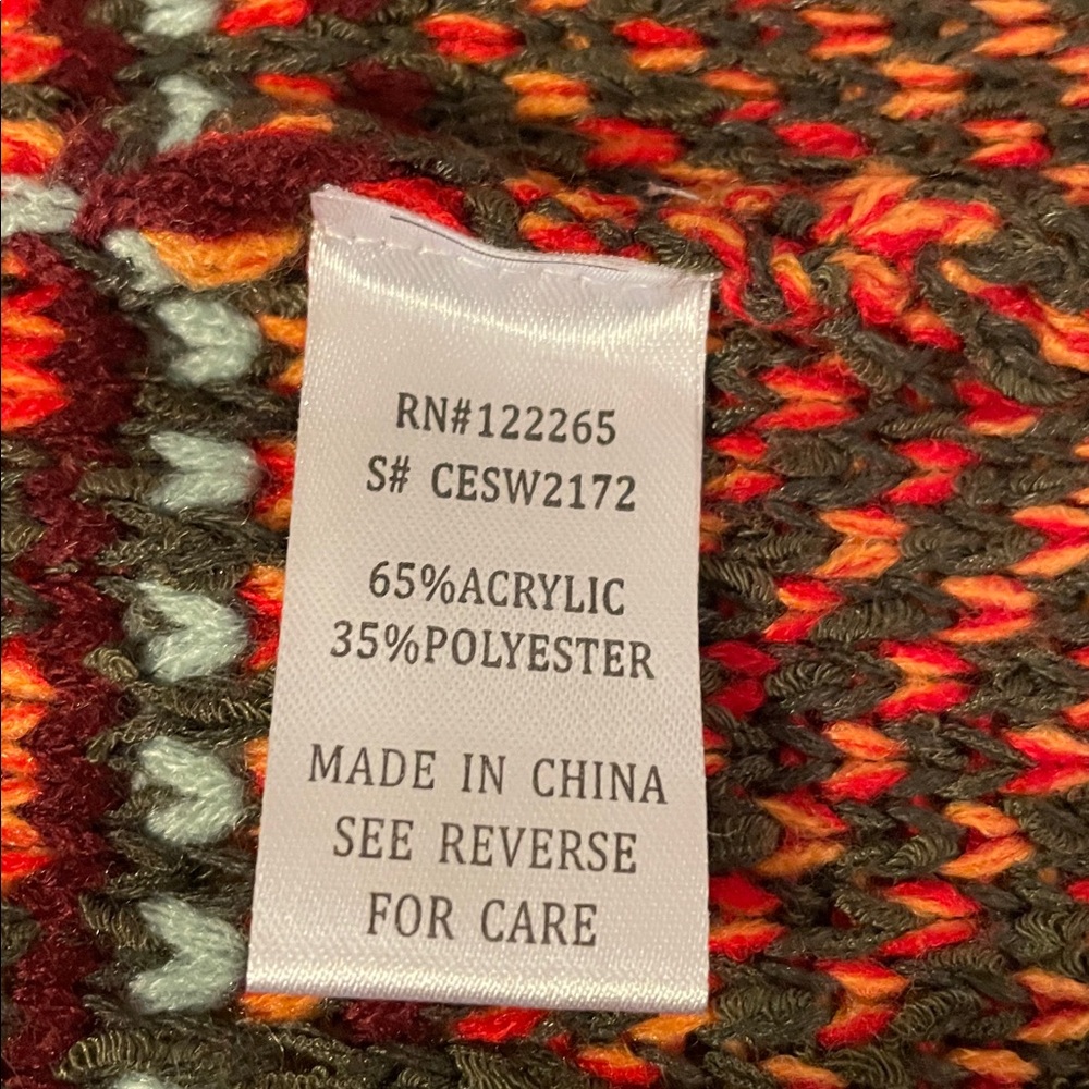 ADORA Multicolor Patterned Cardigan, Size M/L - Picture 4 of 5